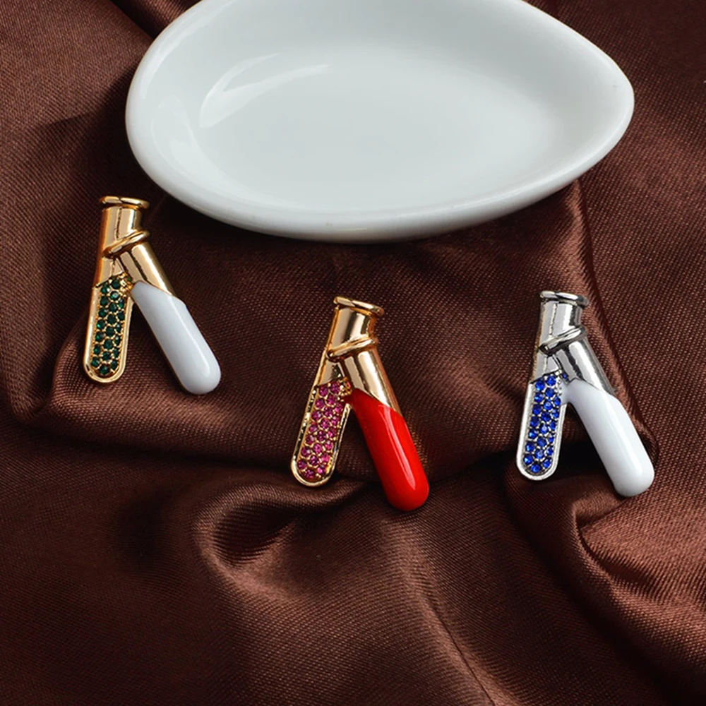 3 цвета Химический реагент трубка Броши химия лабораторные принадлежности