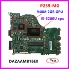 Материнская плата DAZAAMB16E0 для ноутбука Acer Aspire P259-MG, материнская плата (с зеркальным процессором + 940 м, 2 Гб GPU), тест 100%, ОК