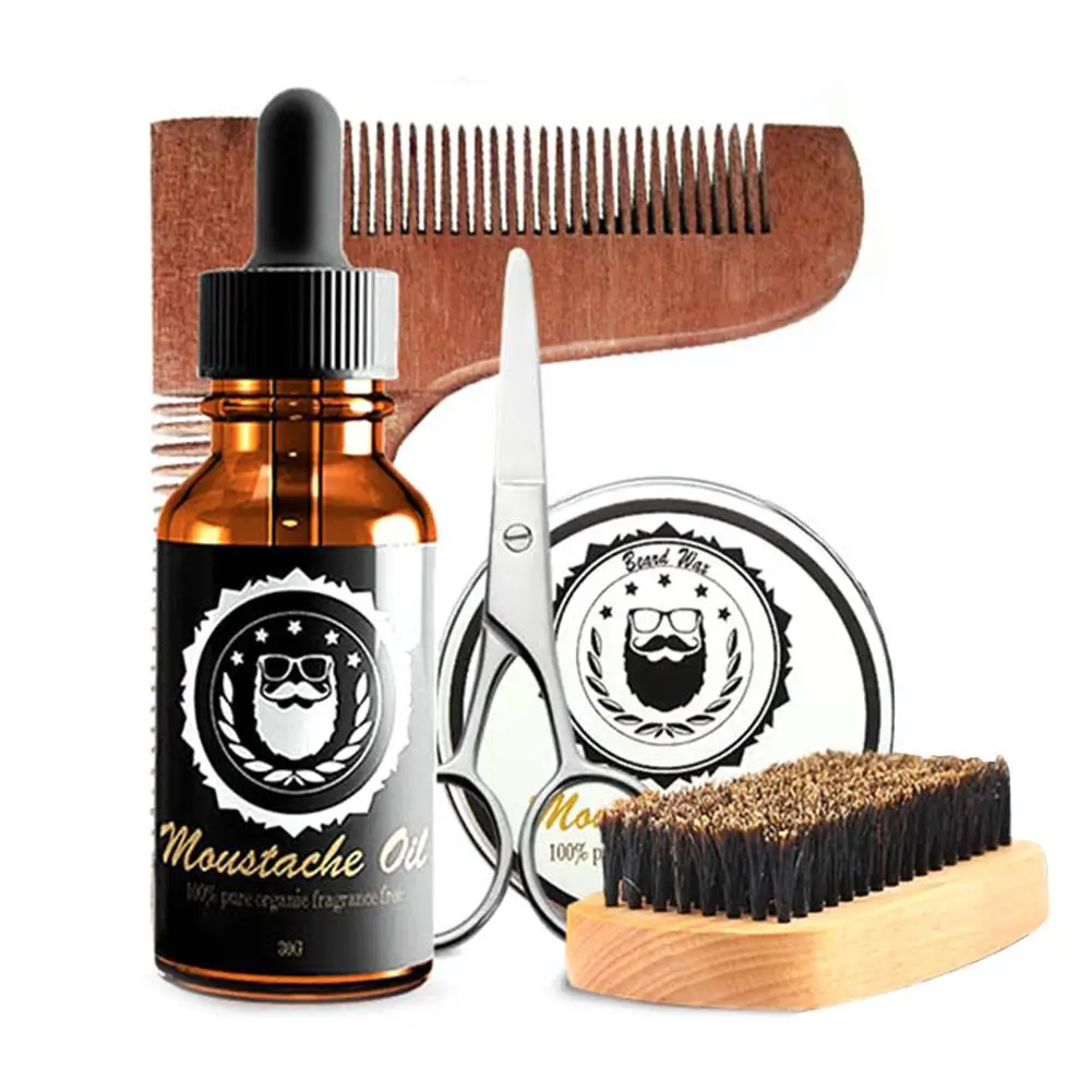 Новинка 6 шт./компл. мужской комплект для бороды набор ухода за бородой