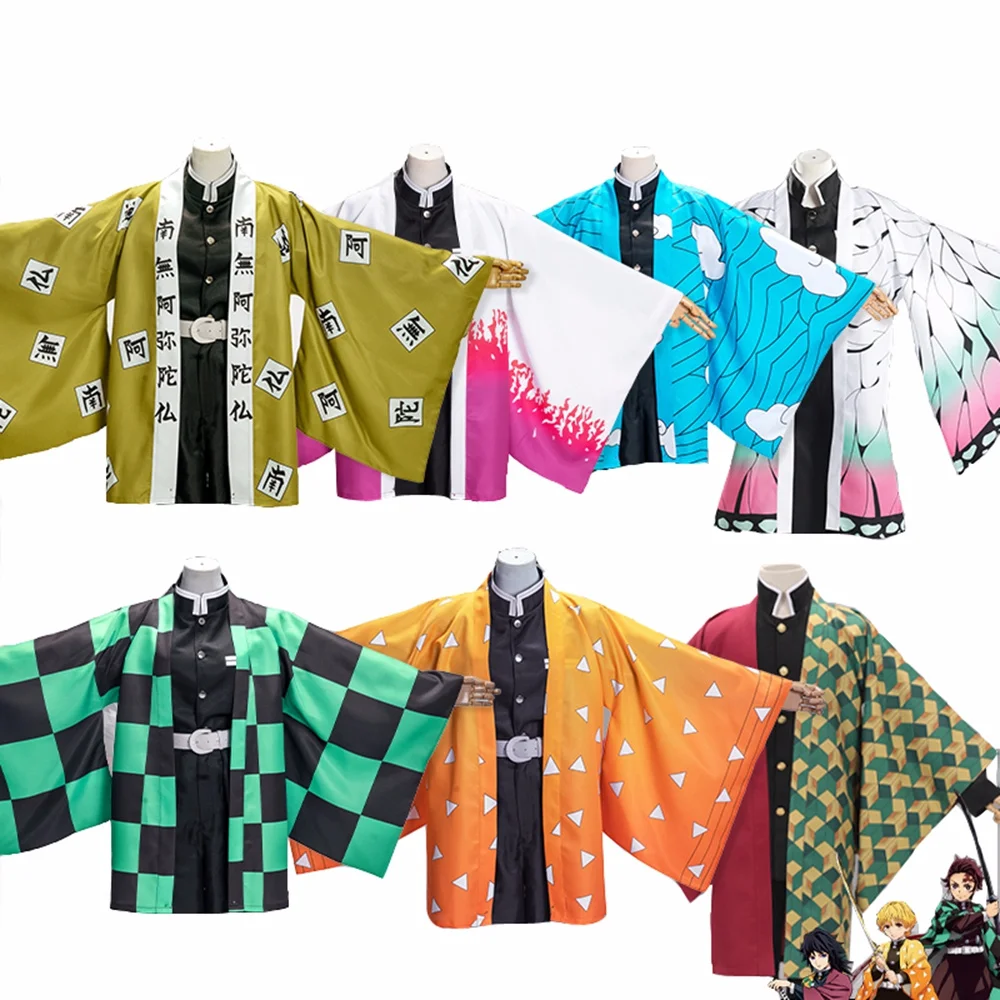 Demon Slayer Kimetsu no Yaiba Kochou Shinobu Kamado Tanjirou Cosplay Cape Tomioka Giyuu Agatsuma Zenitsu Casual Kimono Cloak |
