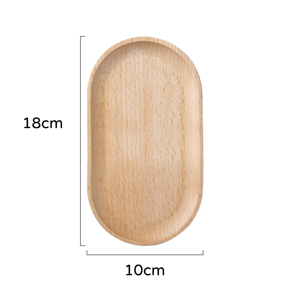 Деревянный сервировочный поднос Овальный квадратный ретро столик декоративный