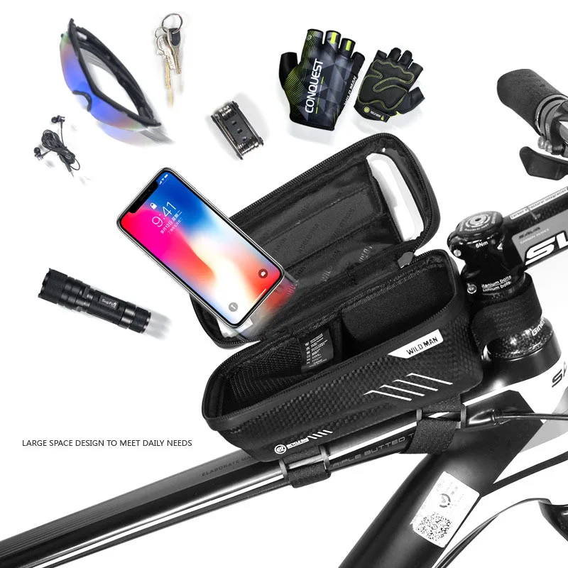 

Bike Bag Waterproof MTB Mobile Phone Case Top Tube Bag Multifunction Outdoor Bicycle Bag Bicycle Accessories