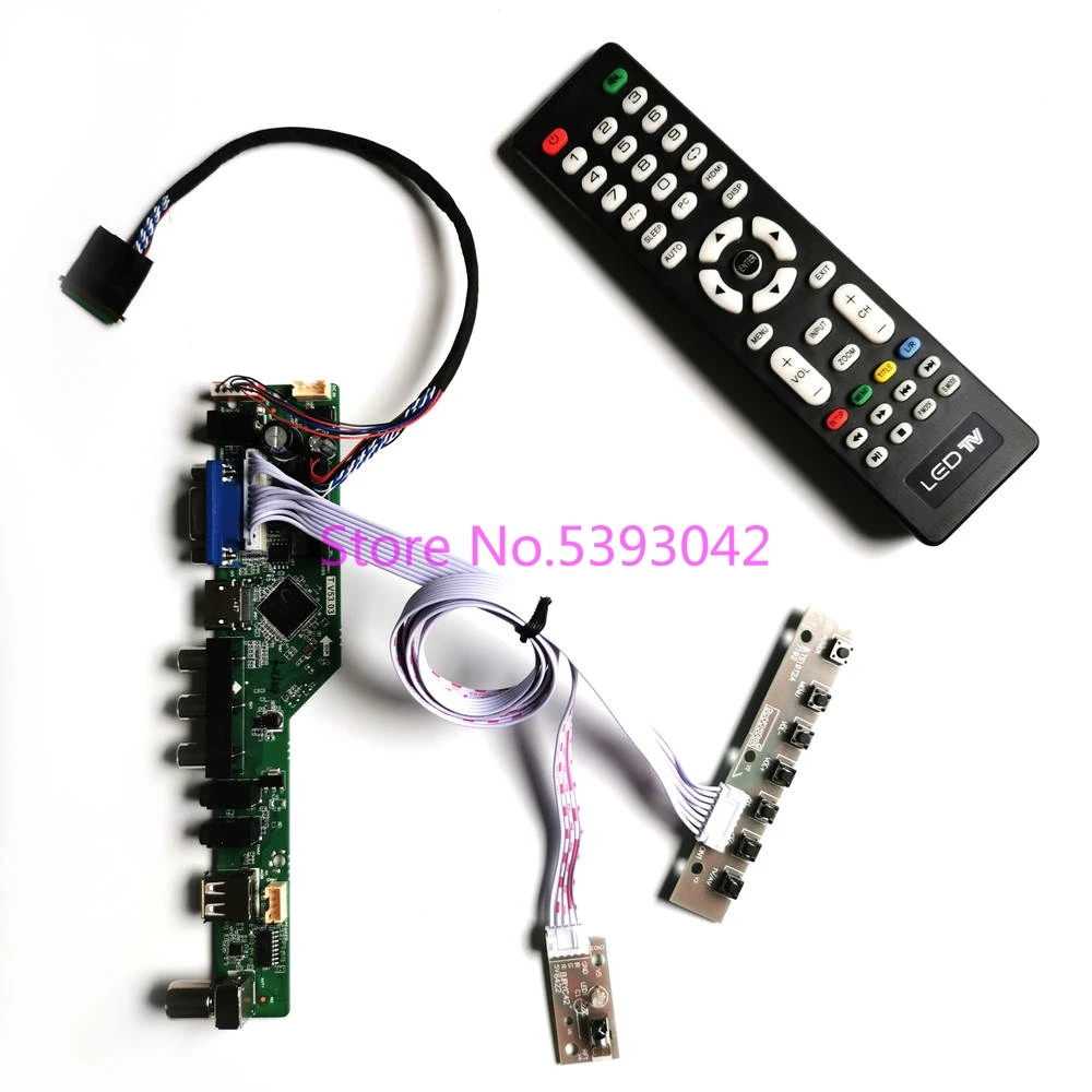 

Комплект подходит B140XW01 V.0/V.1/V.2/V.3/V.5/V.6/V.7/V.8/V.9/б ЖК-дисплей 1366*768 VGA + AV + USB LVDS аналоговые 40-контактный ТВ контрольная плата