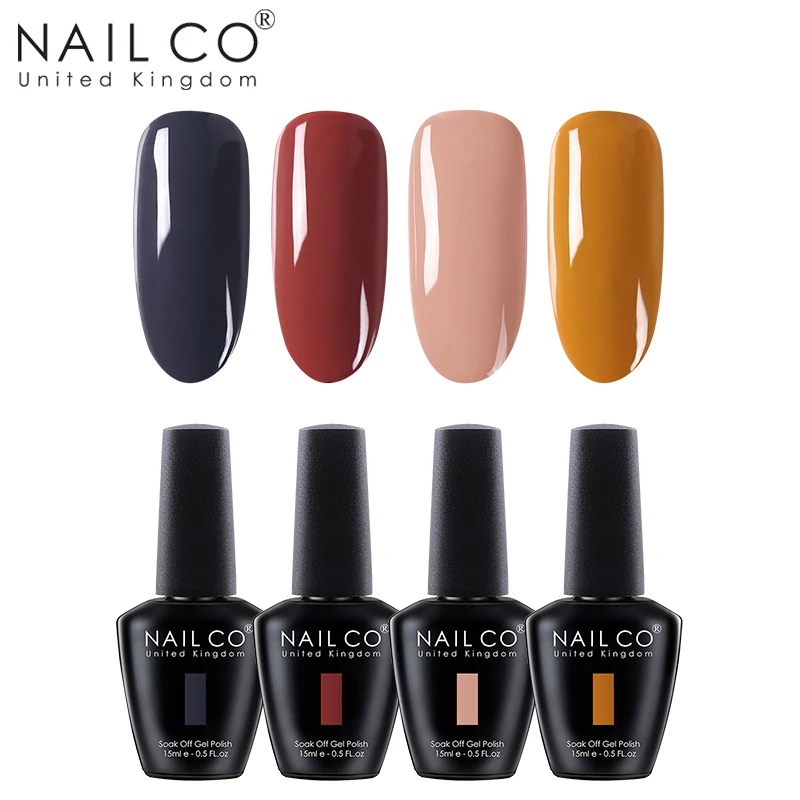 NAILCO 4 шт. 15 мл Гель лак для ногтей сделай сам дизайна светодиодный блестящий