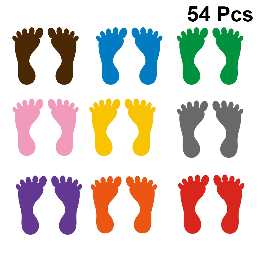 27 Пар детских садов наклейки следы ног массаж пол Водонепроницаемый