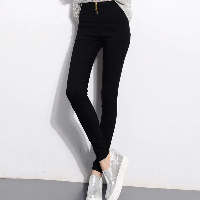 

Women Fashion high waist pencil pants 2019 New Arrival High Quality Slim Thin Tight elastic Casual Pants Female Solid Pants 4XL