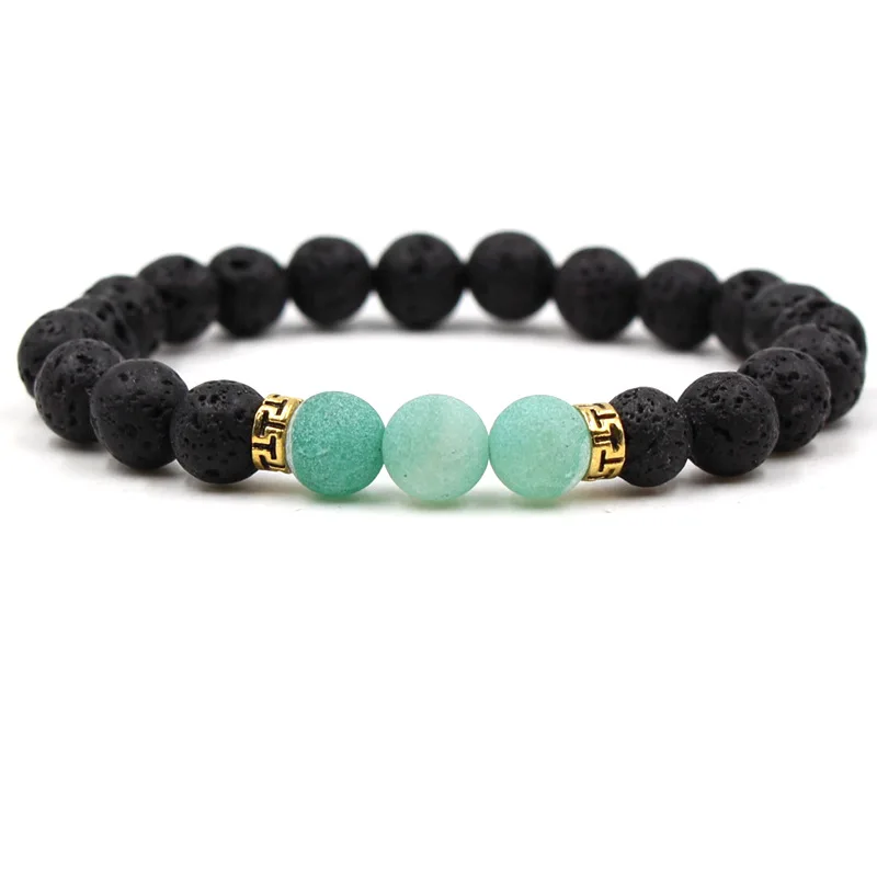 Men 7 Chakra Bracelet Black Lava Healing Balance Beads Reiki Buddha Prayer Natural Stone Yoga Bracelet For Women Jewelry images - 6