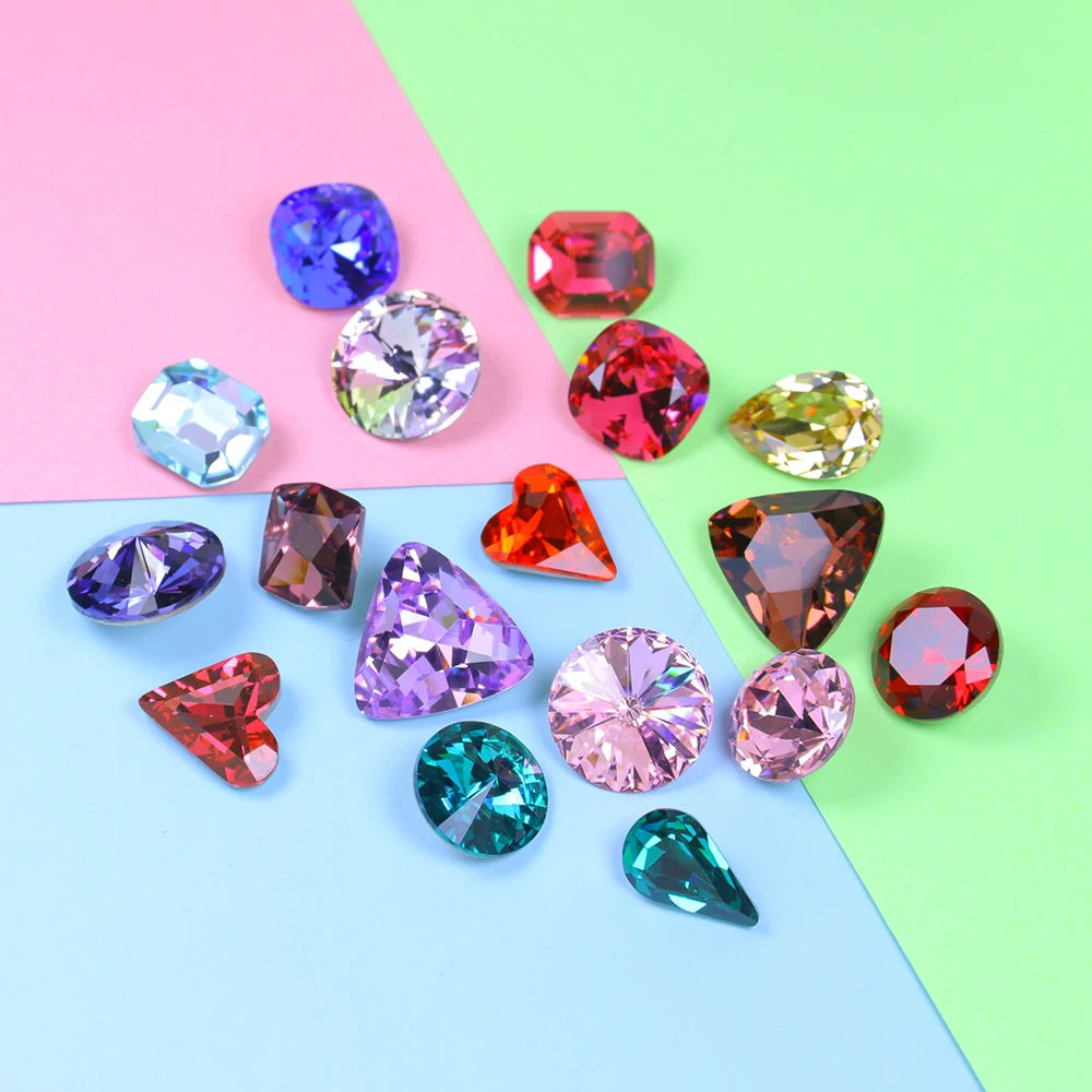10 15 мм разные случайные цвета размеры Стразы для шитья одежды кристаллы и фото
