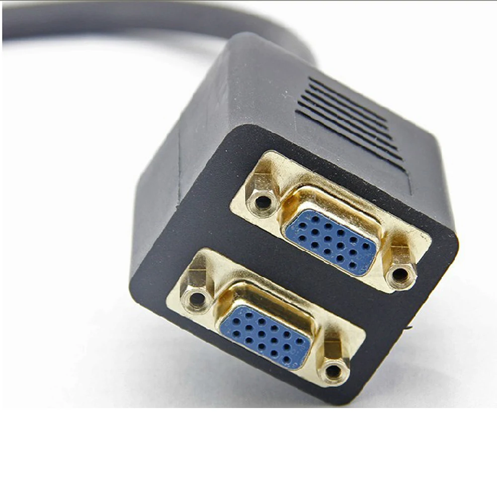 

VGA one point two male to two female twins gold-plated plug cable