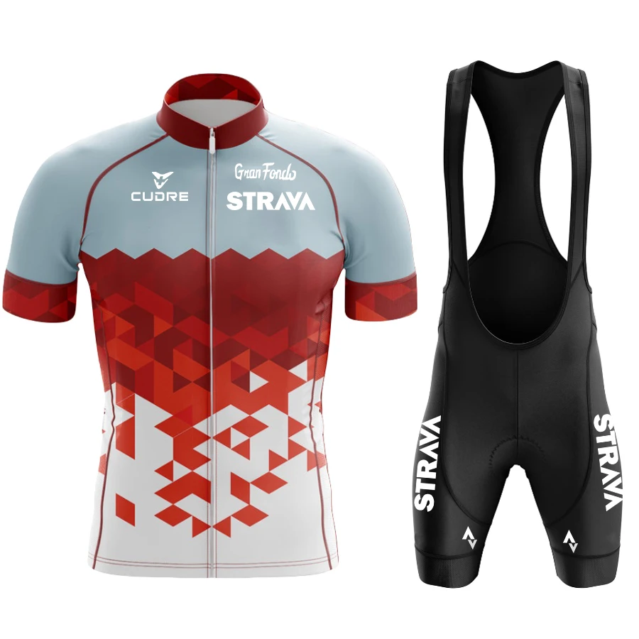 

STRAVA New 2022 Team Cycling Jerseys Wear Cycling Clothes Quick-dry Bib Gel Sets Wear Ropa Ciclismo Uniformes Maillot Sport 19D