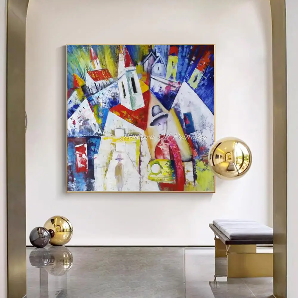 Mintura ручная роспись красочный мир масляная живопись на холсте Современный