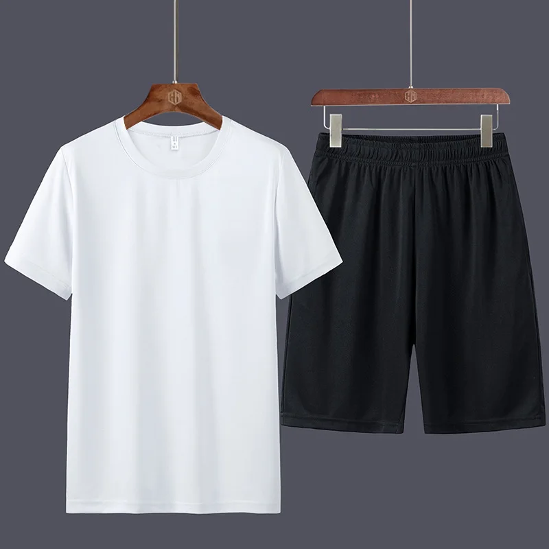 

Summer New Men's Sports Suit Slim Shorts New Round Neck T-shirt Loose And VersatileHome Casual Wear