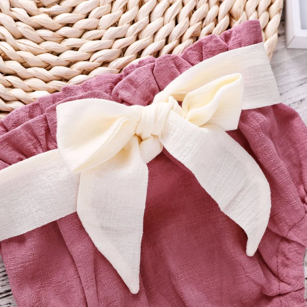 2018 милые розовые детские шаровары Шорты для маленьких девочек новорожденных