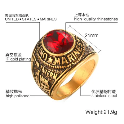 ring Onlysda ретро древний Ближний Восток Арабский стиль камень титановая сталь кольцо ювелирные изделия для мужчин вечерние подарки Прямая OSR110 - Цвет основного камня: ring