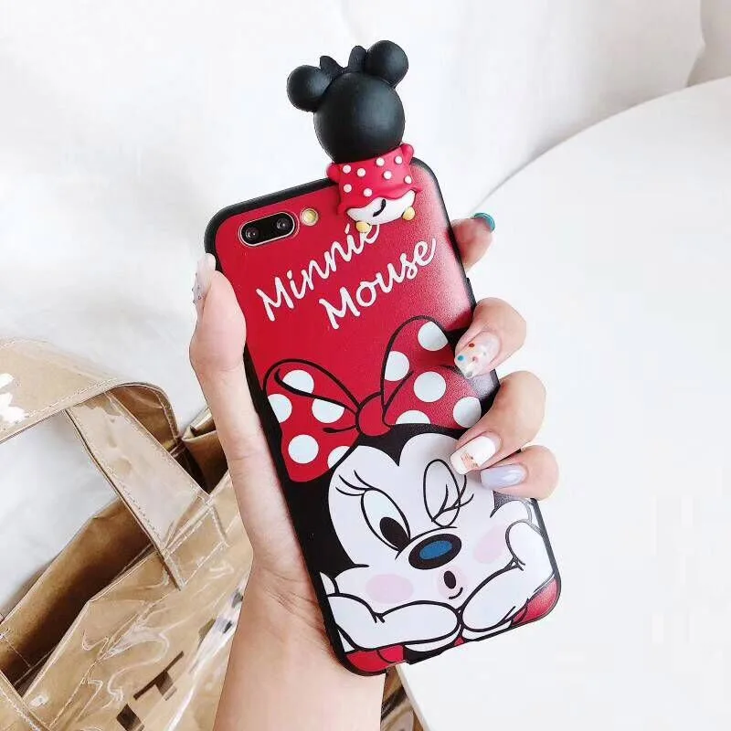 3D мультфильм маленький Стич волосы мяч шнур силиконовый чехол для iPhone 7 8 X XR XS MAX 6 plus samsung Galaxy S10 S9 S8 Note 9 чехол - Цвет: D