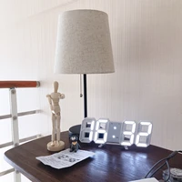 desktop clocks 3d large led digital wall clock date time celsius nightlight display table alarm clock from living room