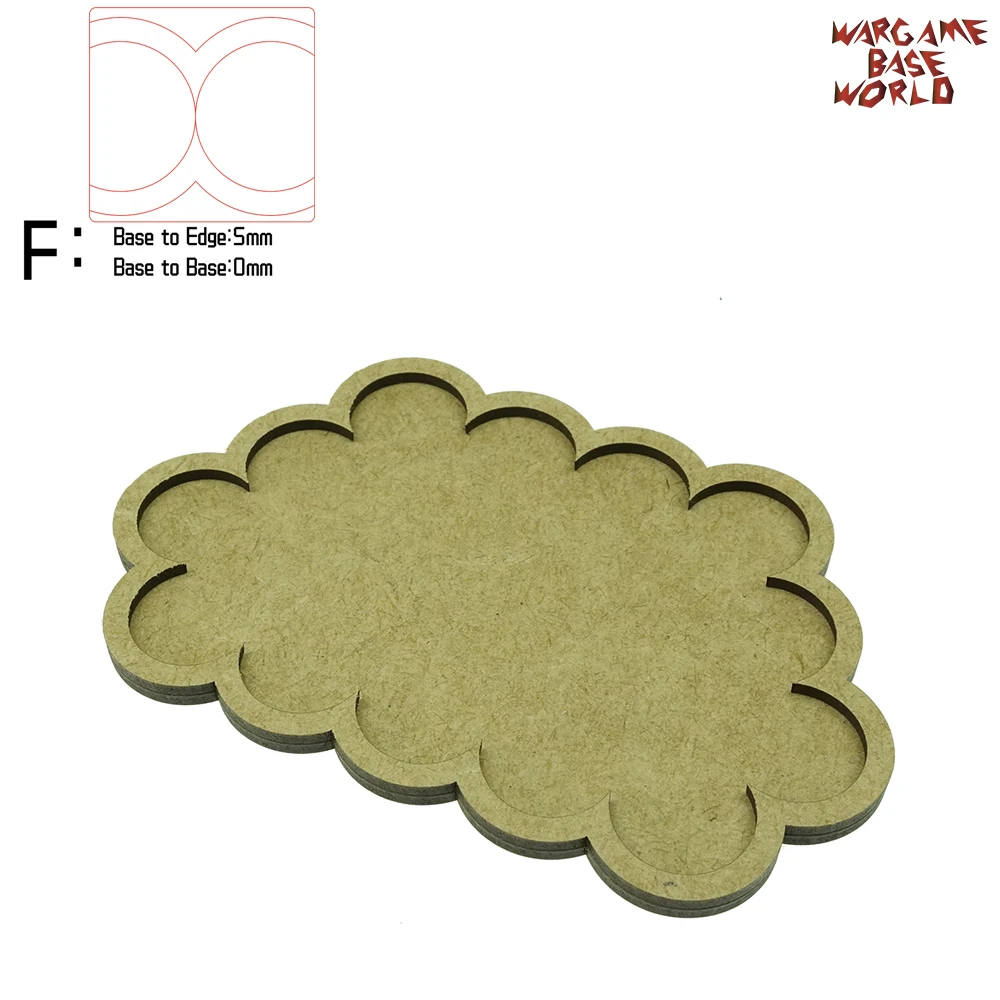 edge3basetobase3 Wargame Base World-Movement Tray-20 цоколей 25 мм круглая Тройная форма MDF - Цвет: edge3basetobase3