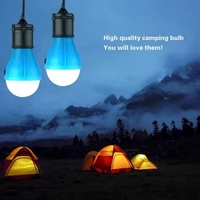 1pcs portable led lamp bulb camping light emergency light with hanging hook tent lamp camping lantern camping equipment