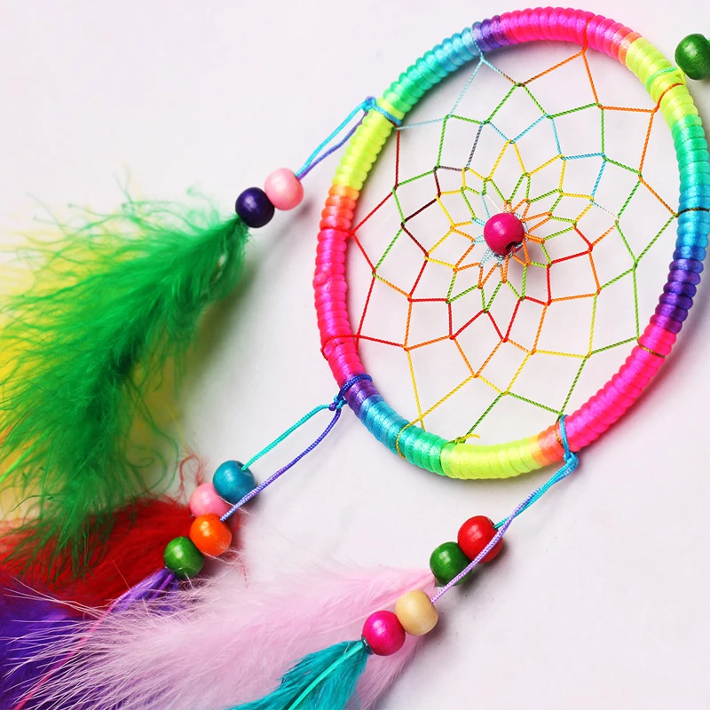 Скандинавские колокольчики ручной работы Ловец снов сетка с перьями 55 см