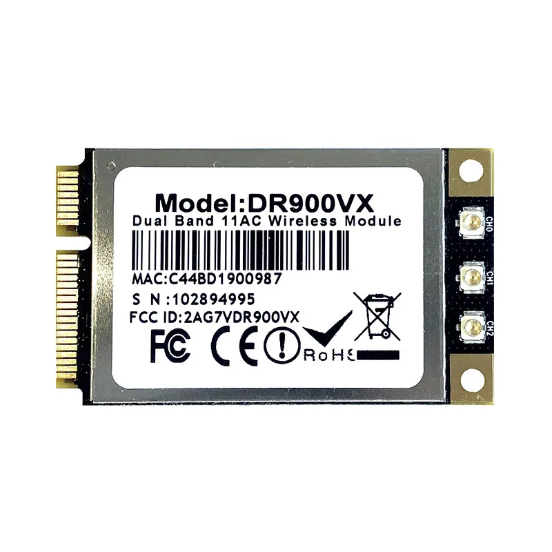 DR900VX wireless module Qualcomm Atheros QCA9880 3x3 MIMO 2.4GHz 26dBm 5GHz 25dBm dual band mini pice IEEE 802.11ac/a/b/g/n