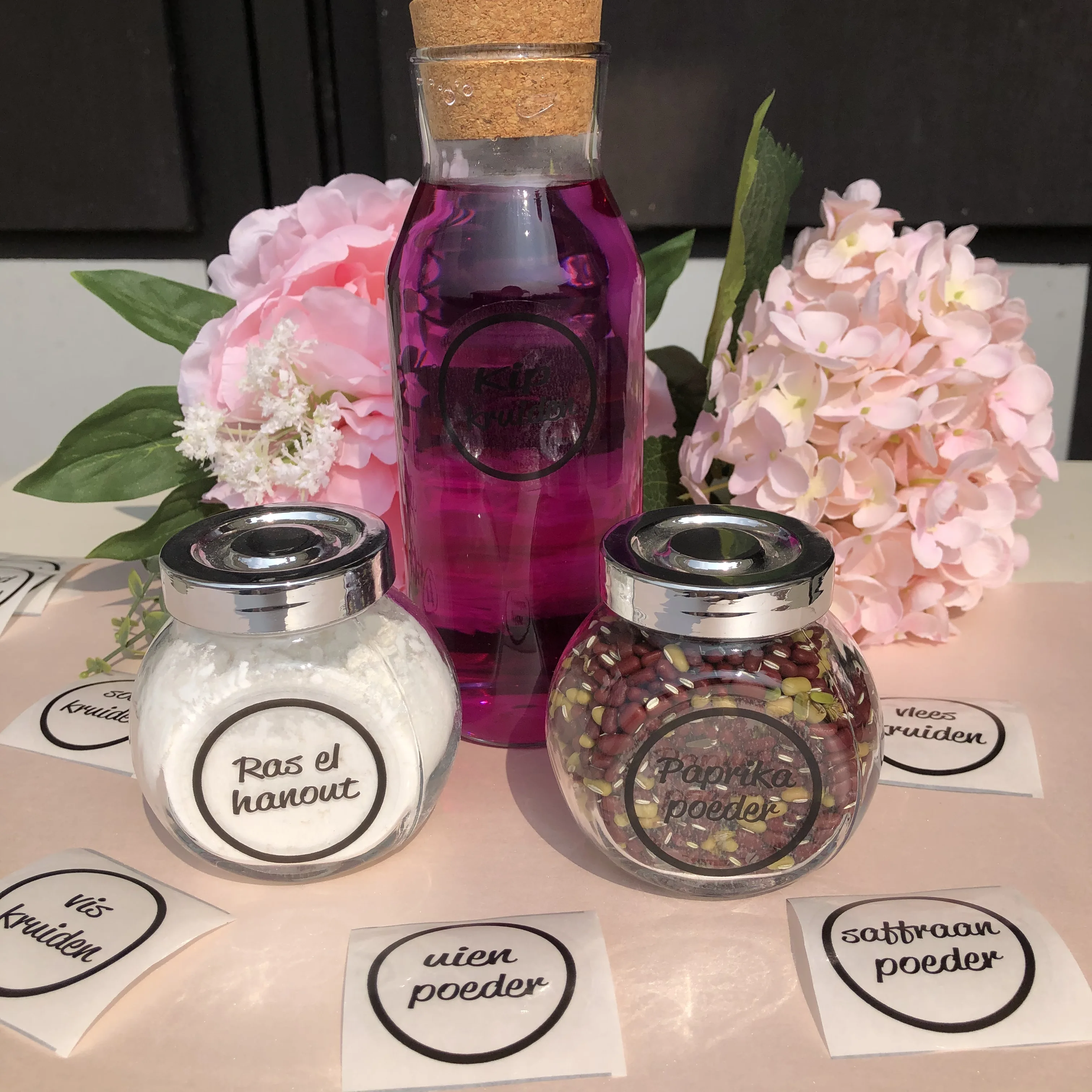 Персонализированная каллиграфическая банка для сезных приправ этикетки