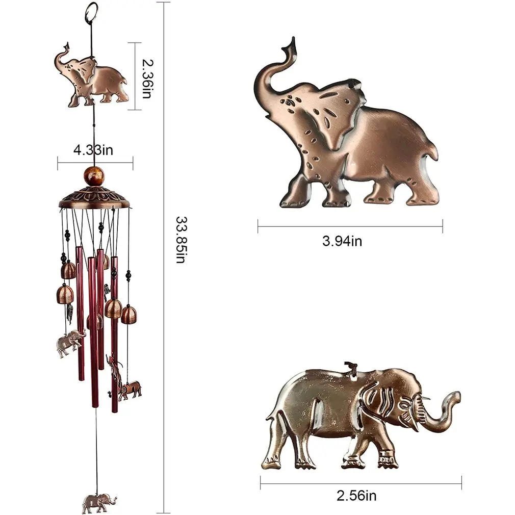

Elephant Wind Chimes Home Outdoor Wind Chimes With 7 Elephants Metal Wind Chimes Outdoor Home Decor For Patio Terrace Garden
