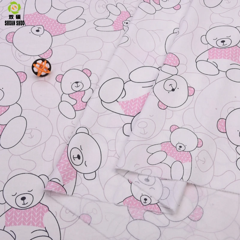 Shuanshuo лоскутная ткань с мультяшным медведем ручной работы сделай сам квилтинг