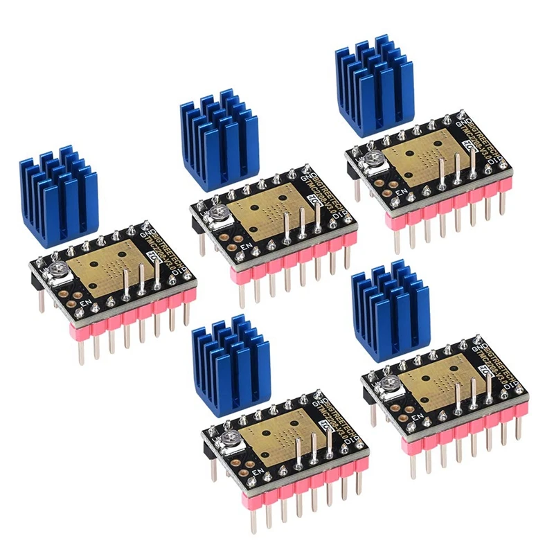 3d принтер Часть Stepstick Mute Tmc2208 V3.0 Драйвер шагового двигателя с радиатором для Skr V1.3