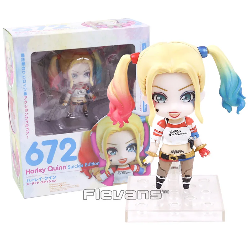 672 box Отряд Самоубийц Харли Квинн 672/джокер 671 игрушки Nendoroid ПВХ фигурка Коллекционная фигурка куклы - Цвет: 672 box