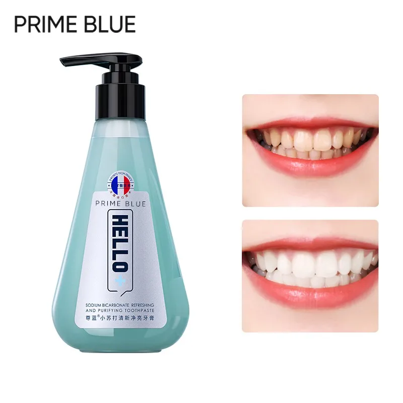 

PRIME BLUE Baking Soda Toothpaste Whitening Teeth Cleaning Oral Push Toothpaste