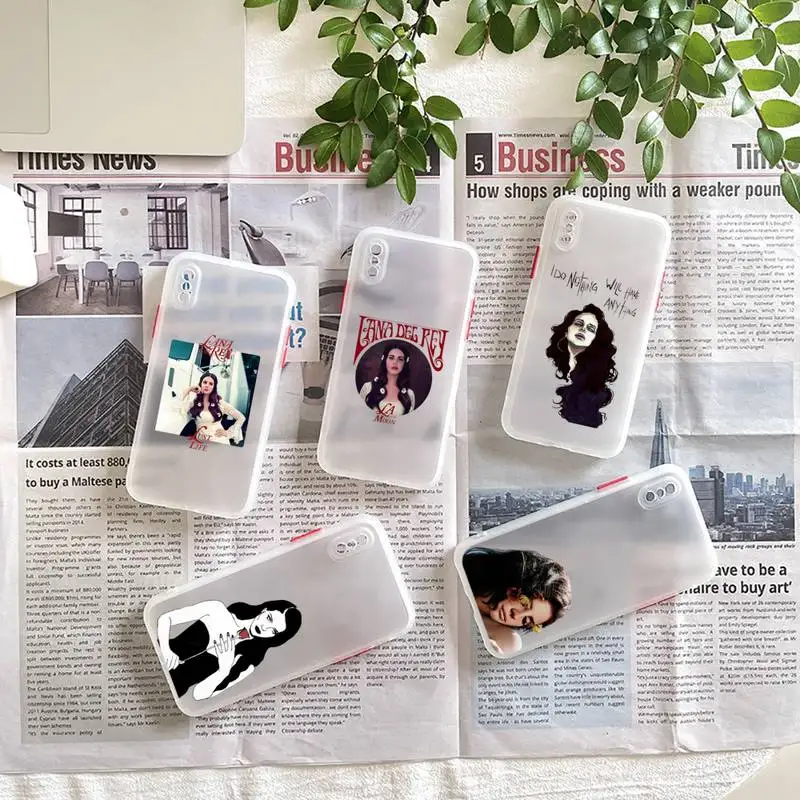 

lana del rey American singer Phone Case matte transparent For iphone 7 8 11 12 13 plus mini x xs xr pro max cover