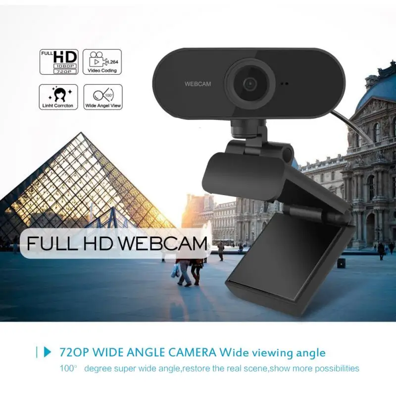 

1080P Webcam Computer PC Full HD Mini Camera With Microphone Rotatable Cameras For Live Broadcast Video Calling Conference Work