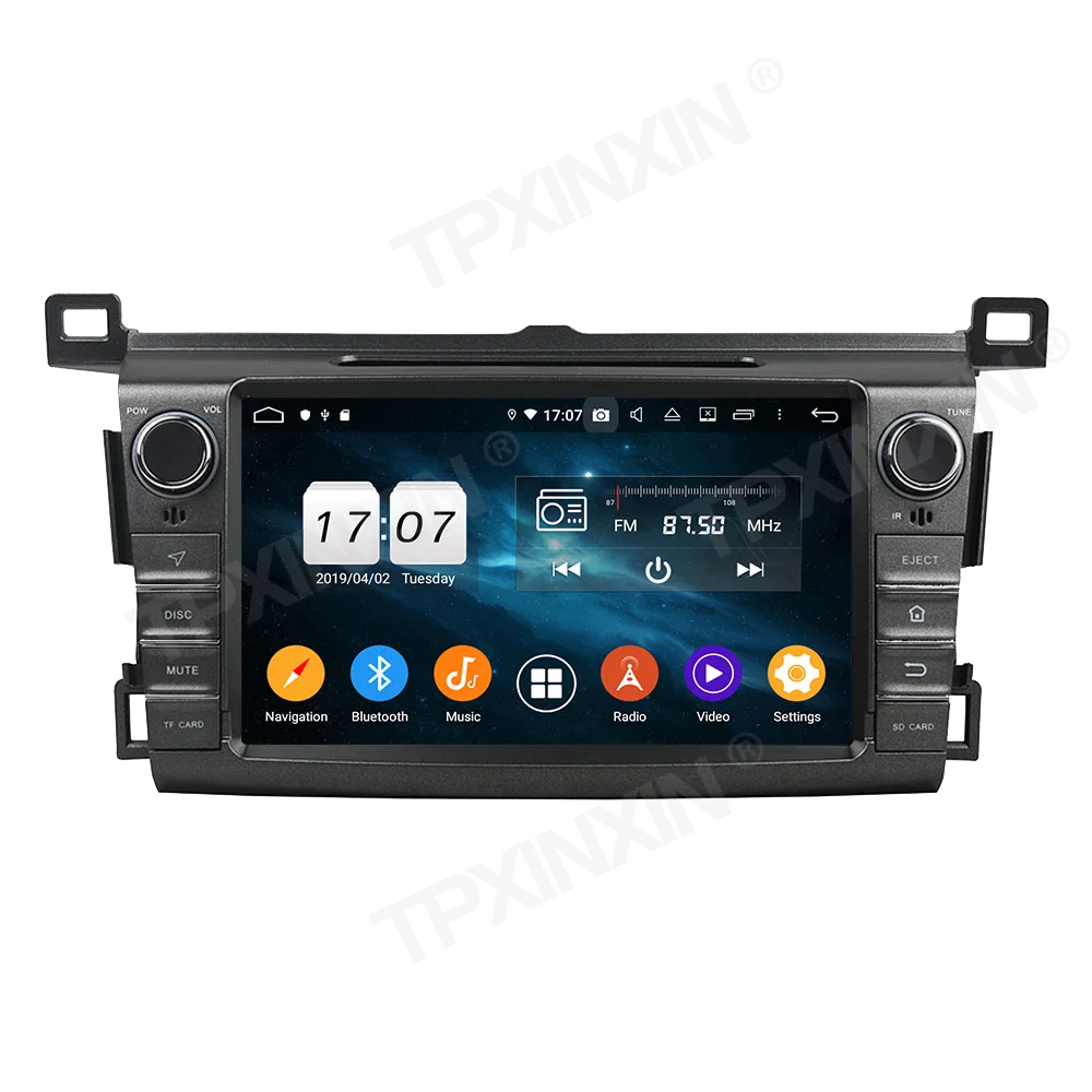 4+128B PX6 Android 10.0 For Toyota RAV4 2013-2015 Car Multimedia Player GPS Navi Head Unit Radio Audio Stereo Tape Recorder DSP - купить по