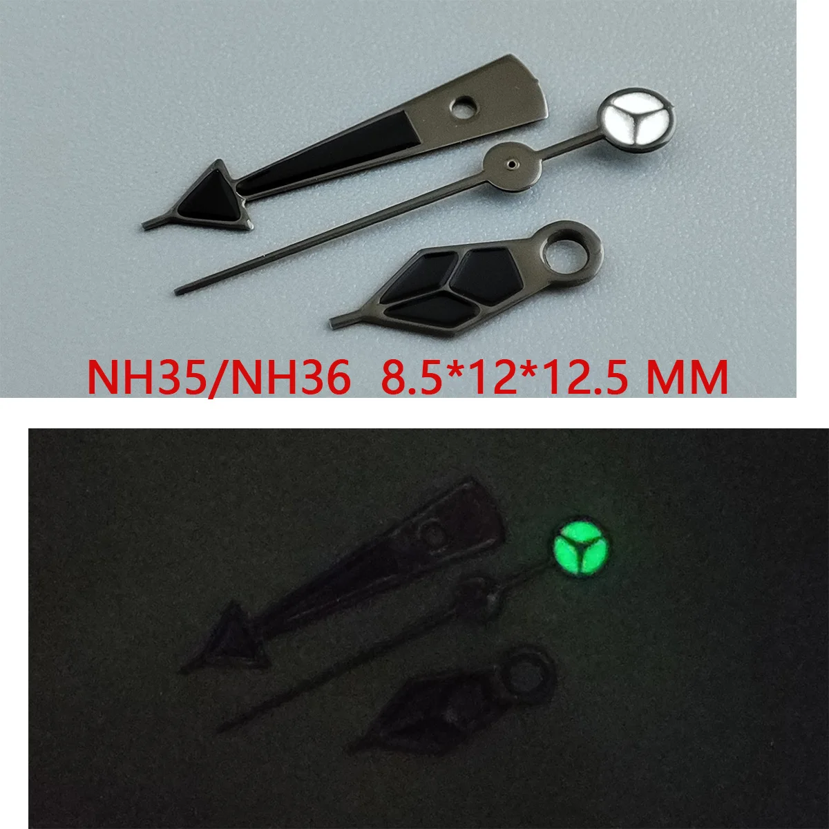 Аксессуары для часов указка NH35 стрелки черные Зеленые Супер Светящиеся подходит