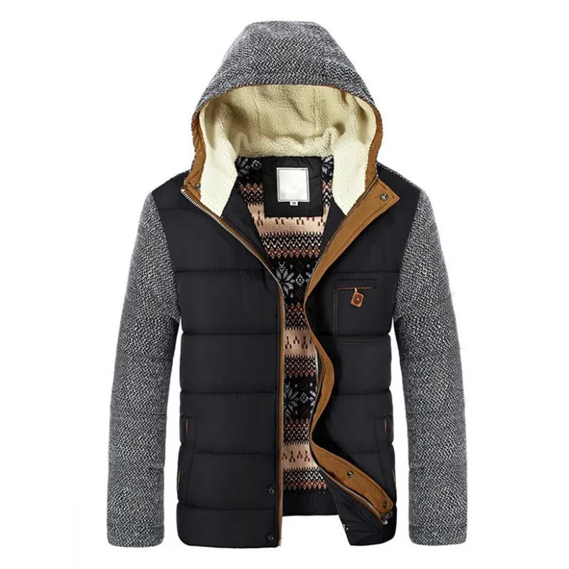 

Winter coat warm parka men's thick coat hooded Large size men's casual jacket