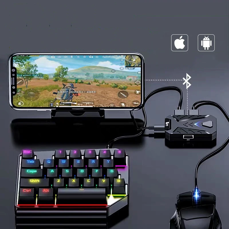 phone gaming controller keyboard and mouse converter call of duty pubg mobile shooting gaming accessories for android ios free global shipping