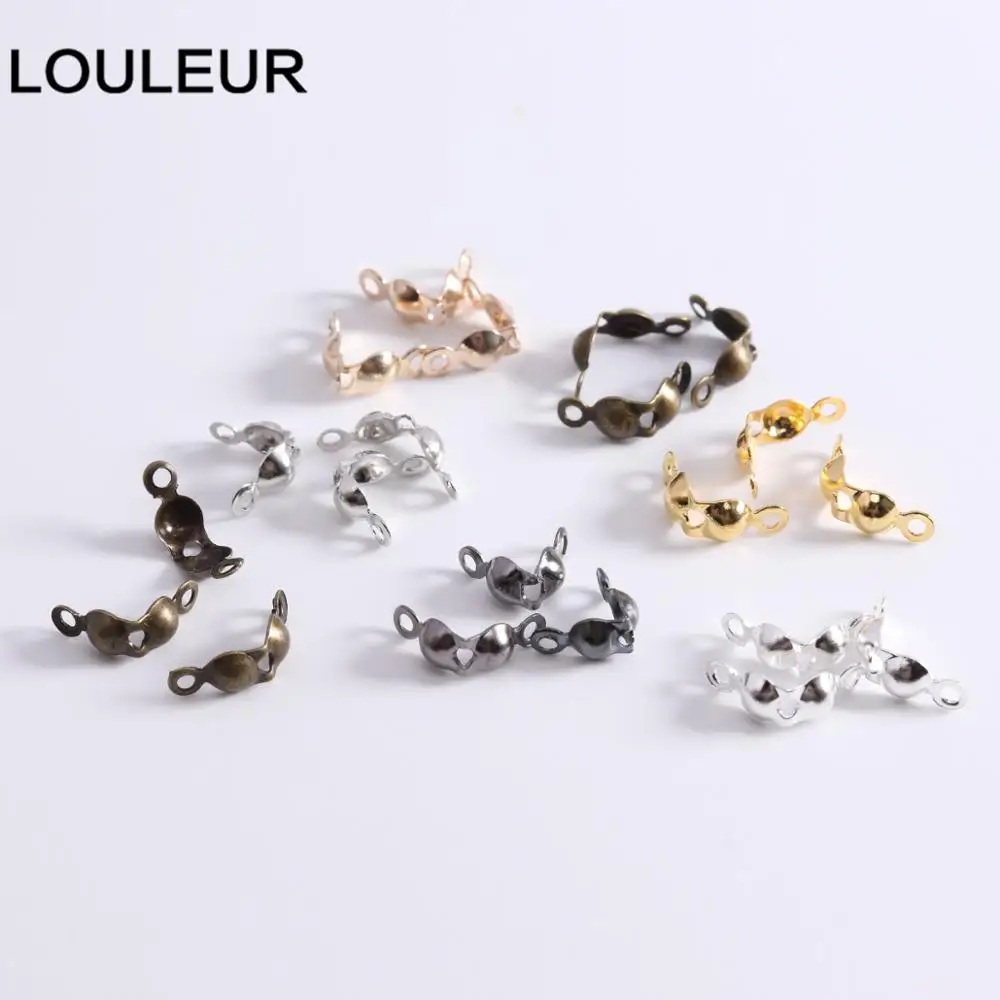 

200pcs/lot Fit 4x7mm Ball Chain Connector Clasps End Crimps Beads End Clasp for DIY Necklace Bracelets Jewelry Making Findings