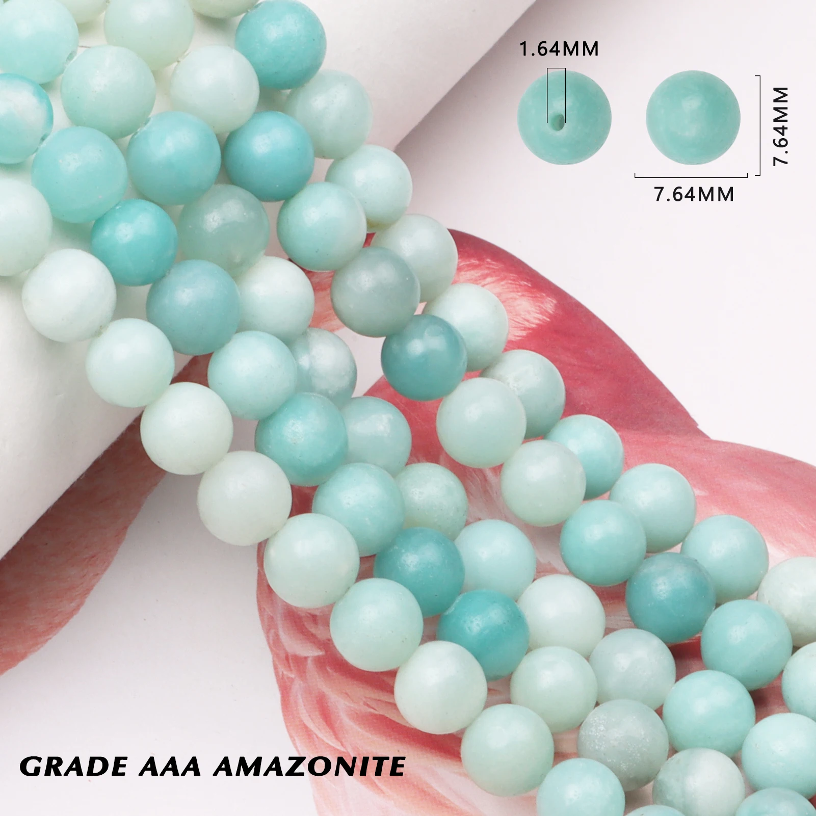 

Natural Stone Beads 8mm AAA Amazonite Loose Beads For Diy Making Bracelet Bangle Necklace Amulet Accessories Women Present