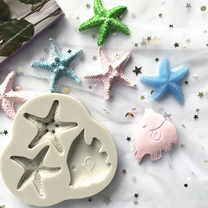 Силиконовая форма для торта в форме морской звезды|fondant cake decorating tools|cake toolsdecorating
