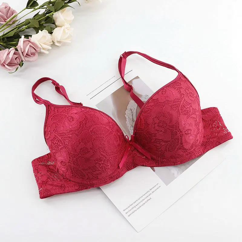 Wine Red Beauwear тюльпан кружевной бюстгальтер с эффектом «пуш-ап» флирт Деми спортивный бюстгальтер для девочек переходного возраста от Для женщин Размеры 34B 36B 38B 38C 40B 42C 44B 44C 46B 46C 48B 48C 50B 50C - Цвет: Wine Red