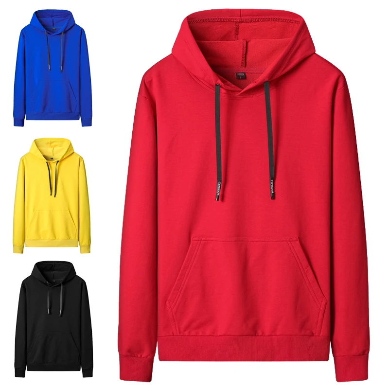 

Мужские весенне-осенние однотонные повседневные спортивные толстовки, хлопковая толстовка, пуловер с капюшоном, пальто
