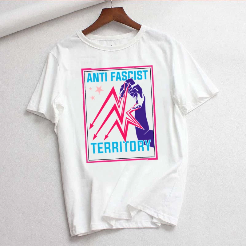 Футболка женская летняя повседневная с коротким рукавом Антифашистская анархия