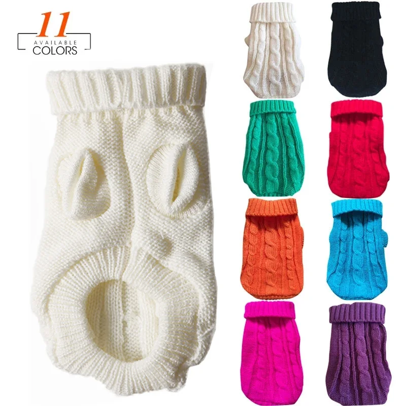 

Dog Winter Clothes Knitted Pet Clothes For Small Medium Dogs Chihuahua Puppy Pet Sweater Yorkshire Pure Dog Sweater Ropa Perro