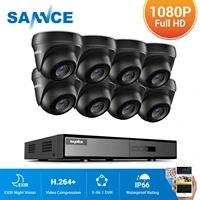 sannce 8ch 1080p lite video security system 5in1 1080n dvr with 4x 8x 1080p outdoor weatherproof cctv video surveillance cameras