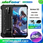 Смартфон Ulefone Armor X3, влагозащита IP68, HD + экран 5,5 дюйма, на базе Android 9,0, 2 ГБ 32 ГБ, четыре ядра, сканер лица, разблокировка, 3G мобильный телефон, 5000 мАч