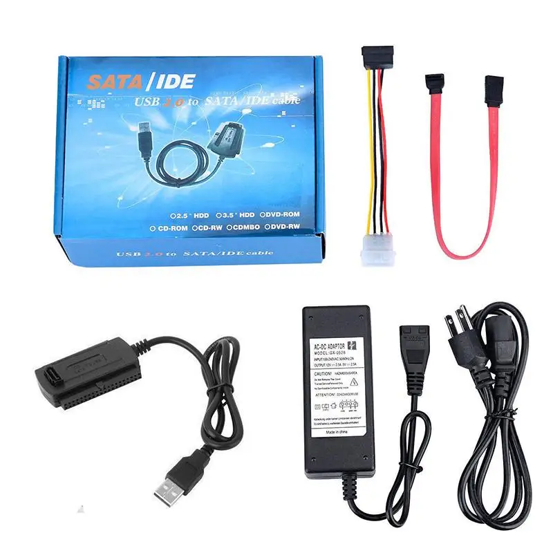 1 комплект USB 2 0 на SATA/PATA/конвертер адаптеров IDE кабель для передачи данных адаптер