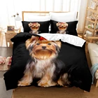 Комплект постельного белья с симпатичной собакой, одинарный, двуспальный, полноразмерный, Королевский, большого размера, Комплект постельного белья для домашних животных с изображением собаки, детская, спальная комната, комплект с чехлом-фонариком с 3D рисунком 030