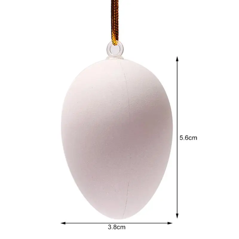 

12pcs Easter Decoration Plastic Eggs DIY Painting Egg With Rope Egg Ball Easter Party Decorations For Home Kids Gifts Toy Game