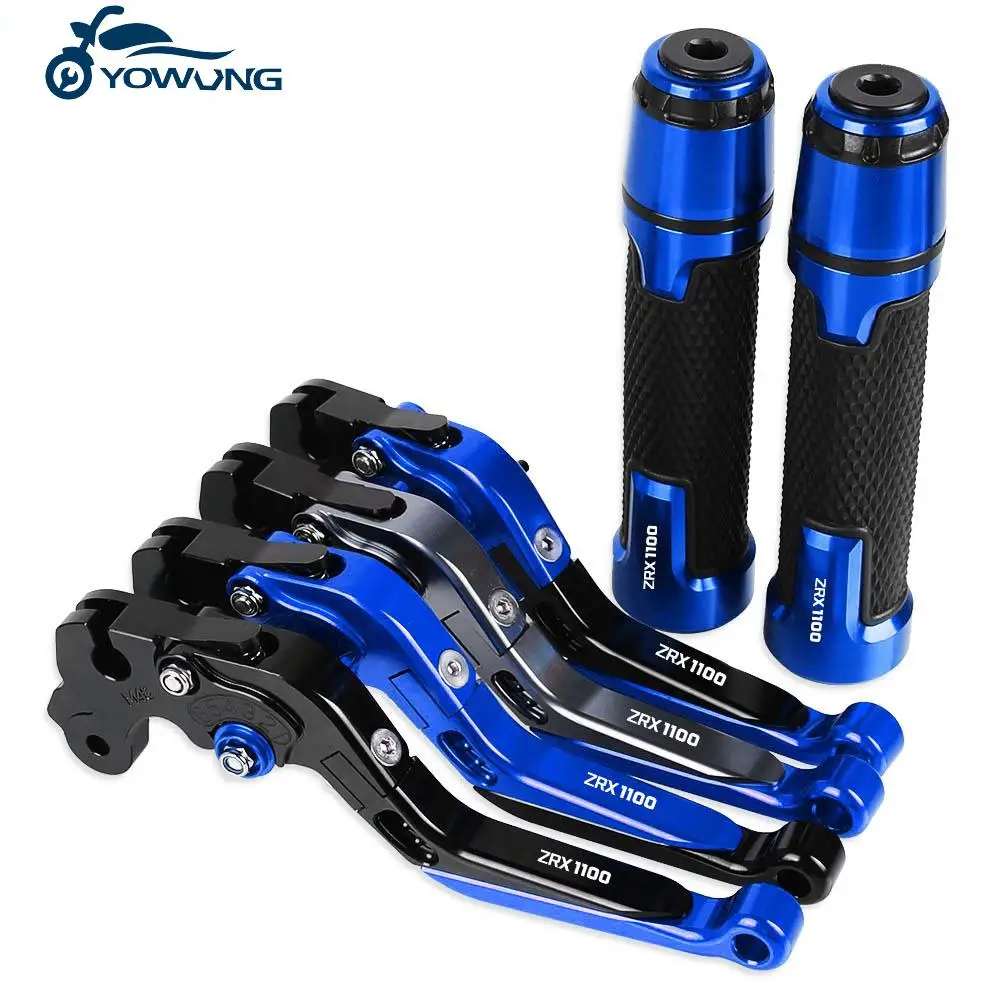 

Motorcycle CNC Brake Clutch Levers Handlebar knobs Handle Hand Grip Ends FOR KAWASAKI ZRX1100 1999 2000 2001 2002 2003 2004-2007