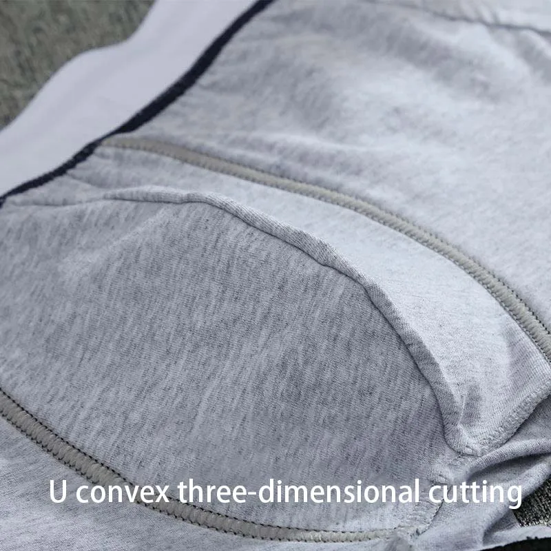 4pcs/lot Cotton Male Panties Mens Underwear Boxers Breathable Man Solid Color Underpants U Convex Sexy European Size Men Shorts